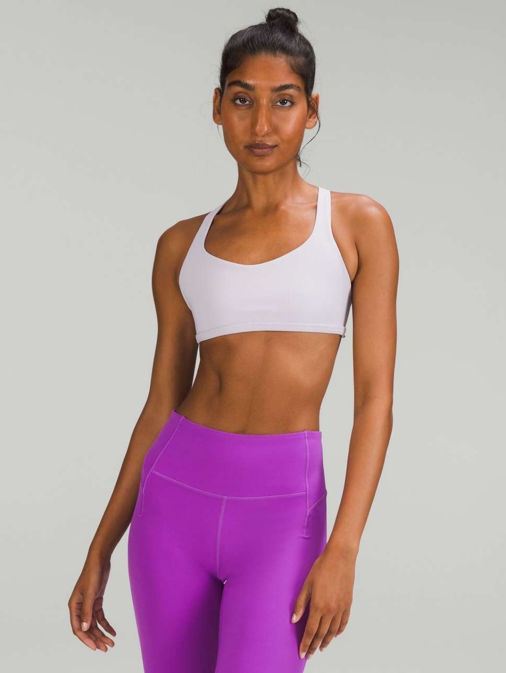Lululemon Free to Be Ribbed Bra Wild *Light Support, A/B Cup - Faint Lavender SZ
